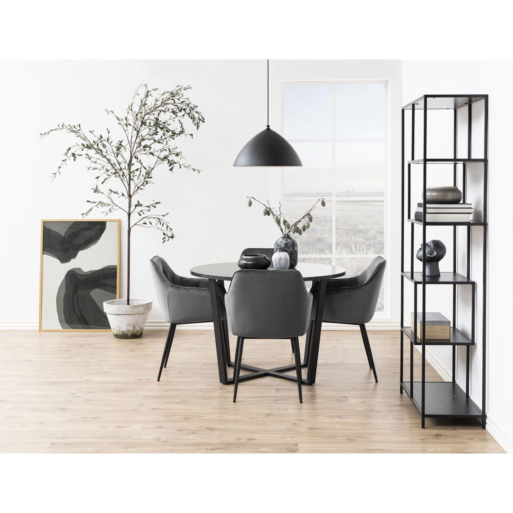 Voir la diapositive 2 : TOILINUX Lot de 2 chaises de salle à manger florie avec accoudoirs effet velours