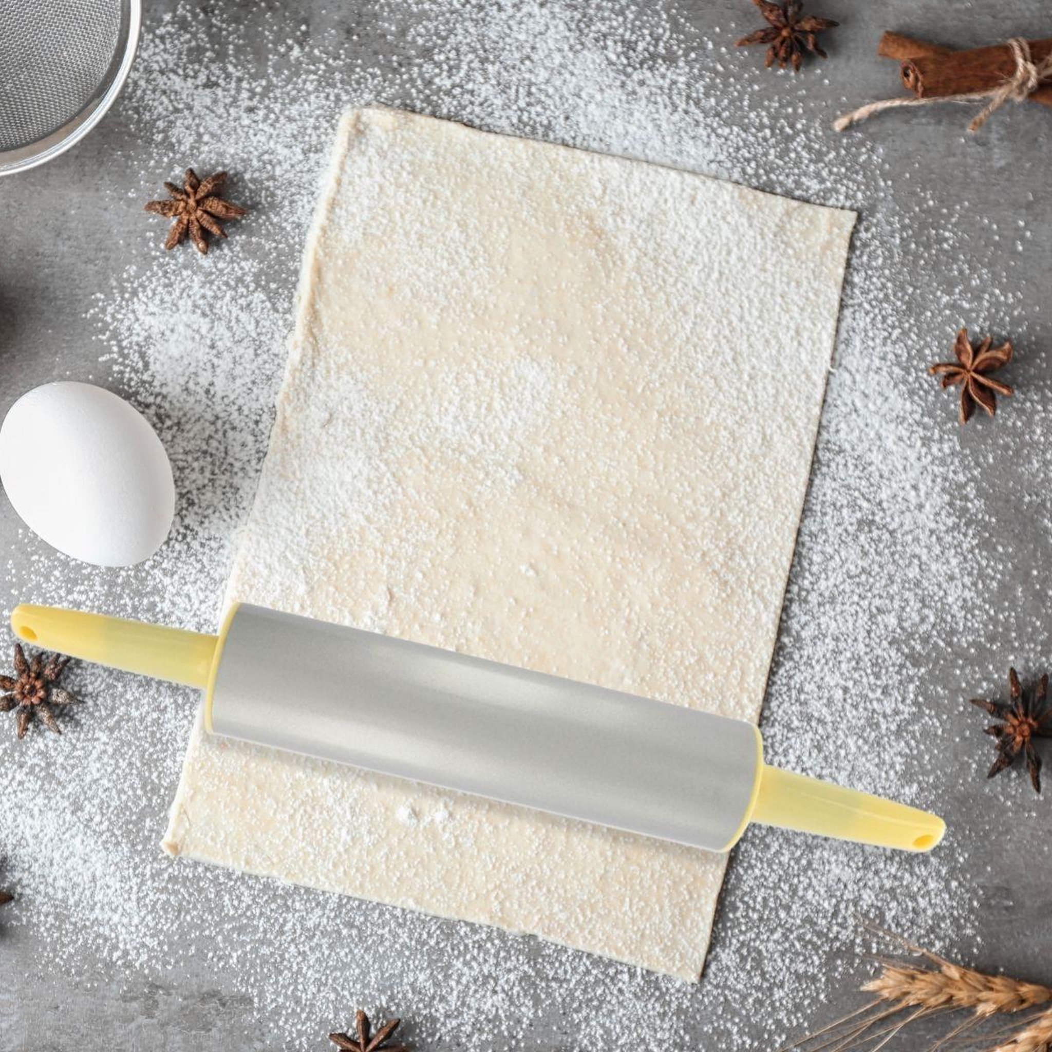 Voir la diapositive 2 : ZENKER Rouleau à pâtisserie en métal antiadhésif 36 cm zenker