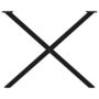 Voir la diapositive 5 : VIDAXL Pieds de table a manger forme de X 2 pcs noir 90x(72-73) cm