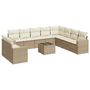 Voir la diapositive 2 : VIDAXL Salon de jardin 11 pcs avec coussins beige resine tressee