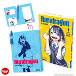 RURIDRAGON TOME 1 : IL PARAIT QUE JE SUIS UN DRAGON... AVEC 1 JAQUETTE ALTERNATIVE, 1 ILLUSTRATION EXCLUSIVE DE L'AUTEUR, 1 CARNET SEMAINIER ET 1 STYLO, EDITION COLLECTOR, Shindo Masaoki