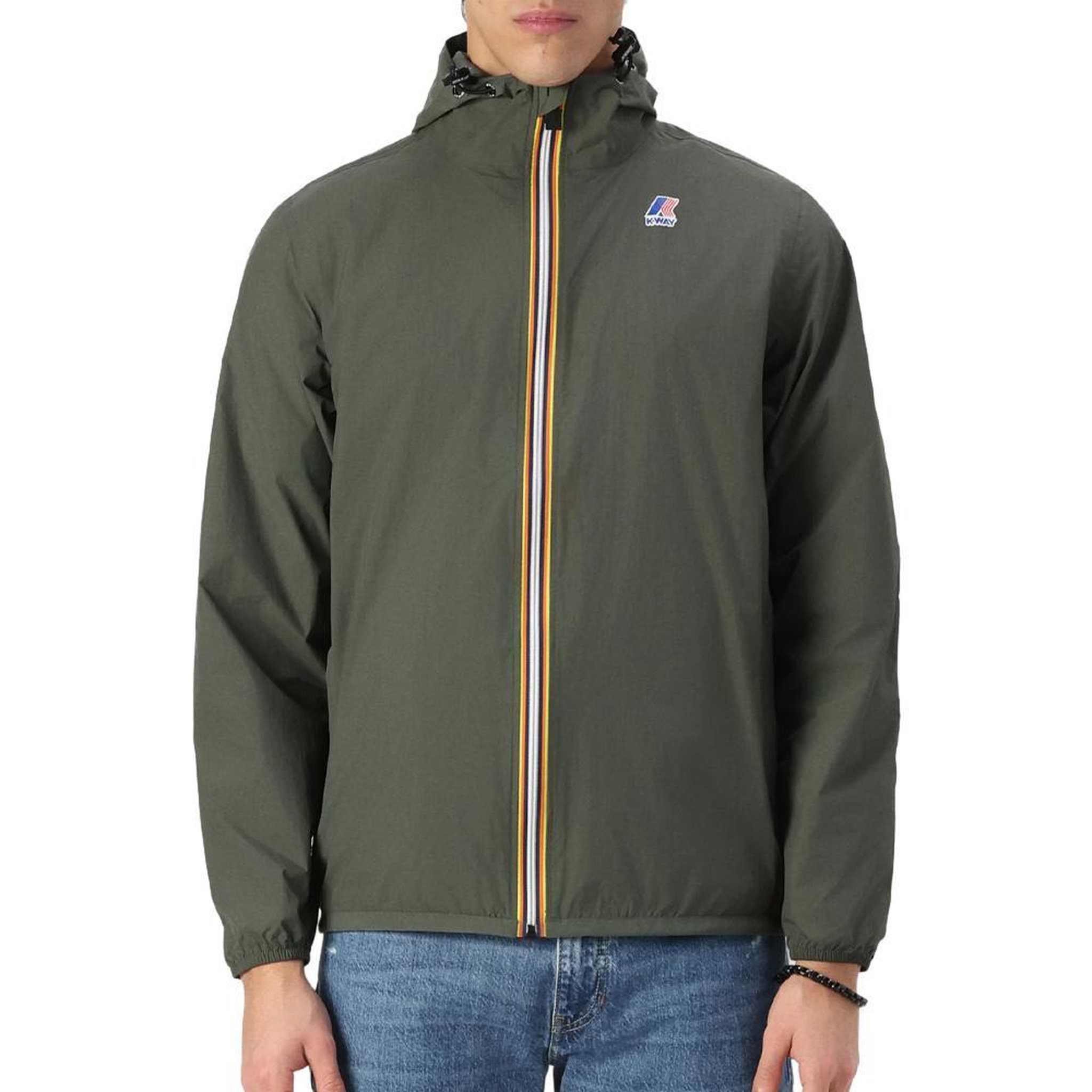 K-WAY Veste coupe vent vert mixte k-way le vrai 4.0 claude. Coloris disponibles : Vert
