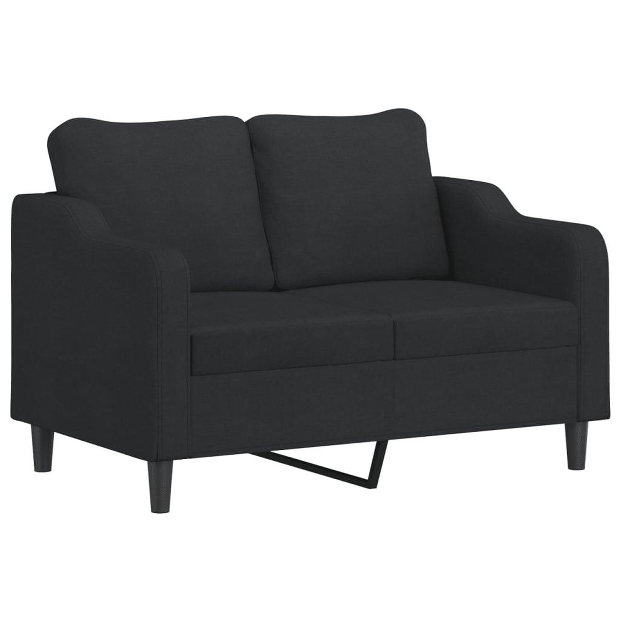 Voir la diapositive 4 : VIDAXL Ensemble de canapes 3 pcs avec coussins Noir Tissu