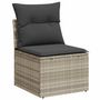 Voir la diapositive 5 : VIDAXL Salon de jardin avec coussins 10 pcs gris clair resine tressee