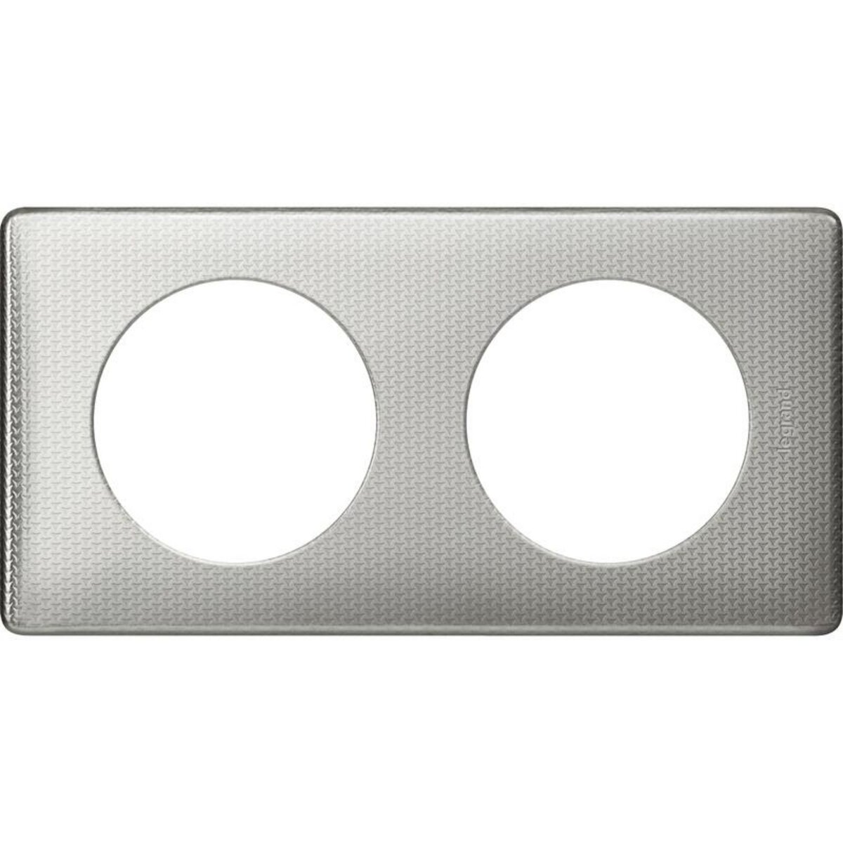 Legrand Celiane plaque 2 postes aluminium snake