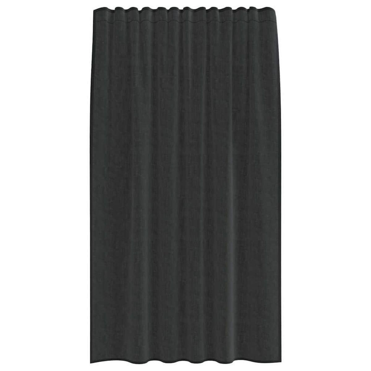 VIDAXL Rideaux en voile avec passants 2 pcs noir