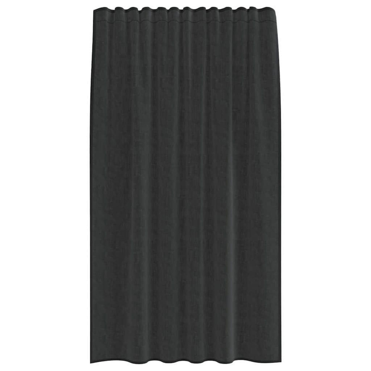 VIDAXL Rideaux en voile avec passants 2 pcs noir