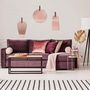 Voir la diapositive 4 : The Home Deco Factory Miroir cuivre rose avec anse trapèze