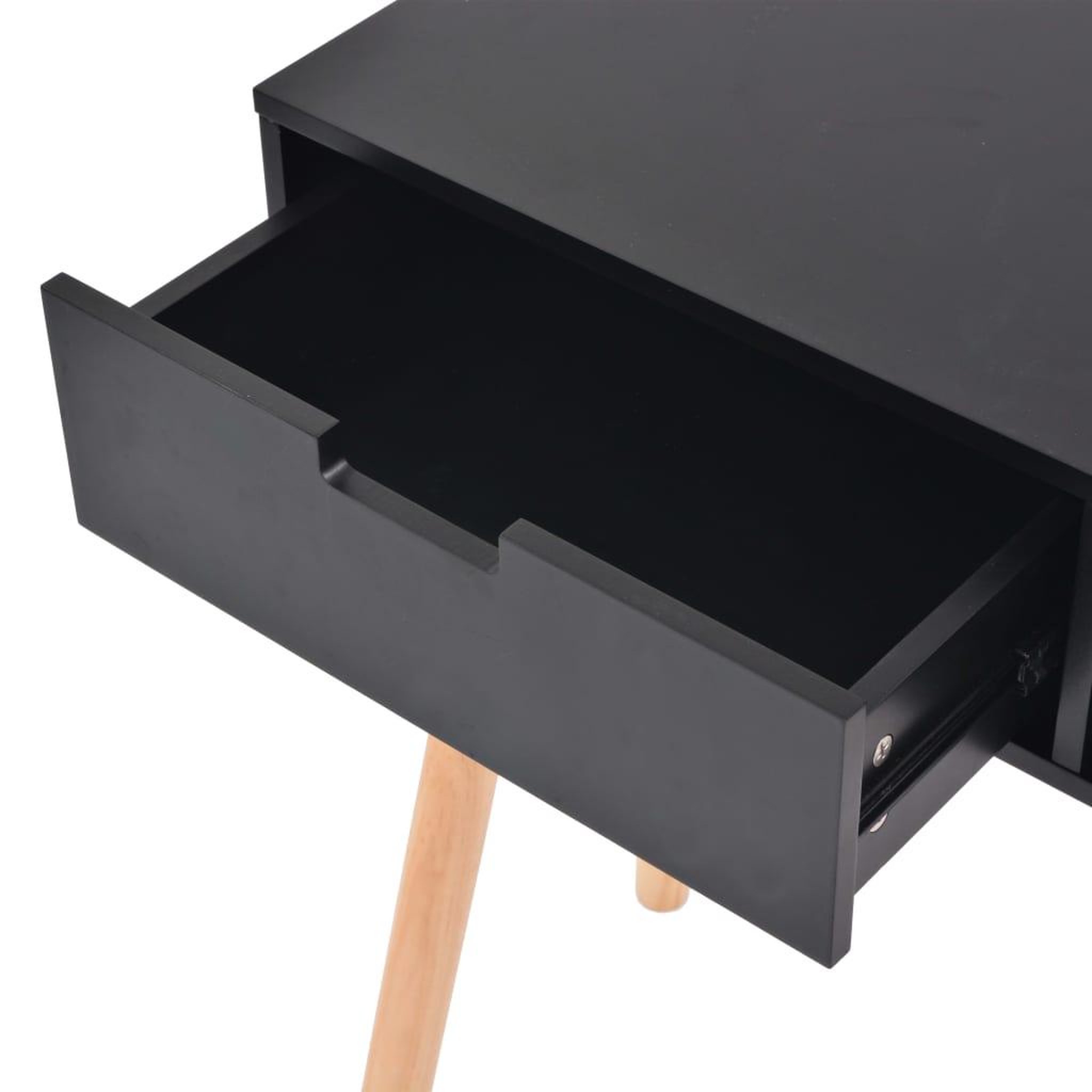 Voir la diapositive 5 : VIDAXL Table console Bois de pin massif 80 x 30 x 72 cm Noir