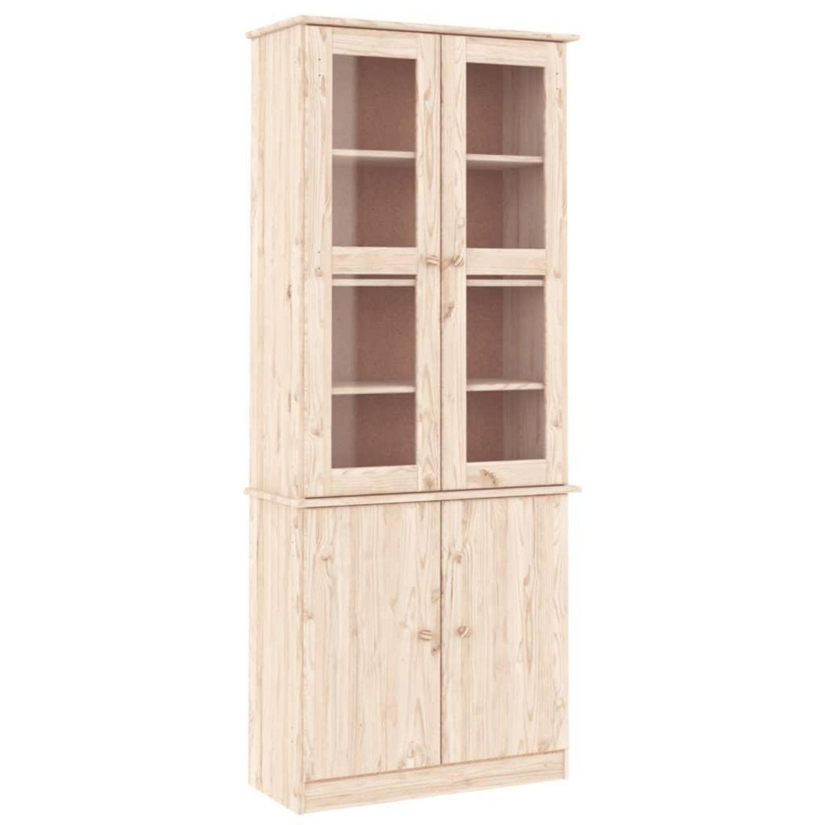 VIDAXL Vitrine en verre ALTA 77x35x186,5 cm bois de pin massif