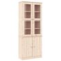 Voir la diapositive 2 : VIDAXL Vitrine en verre ALTA 77x35x186,5 cm bois de pin massif
