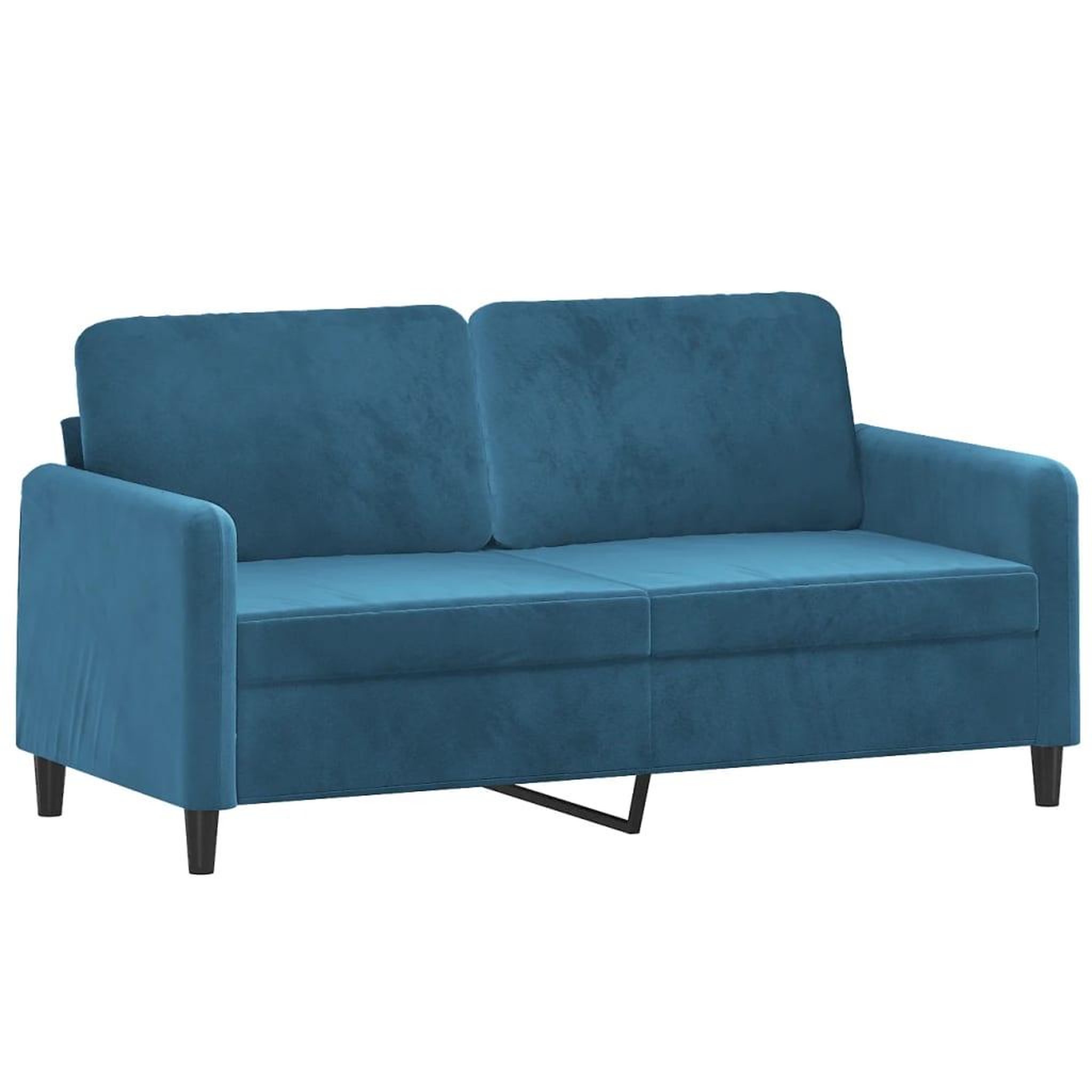 Voir la diapositive 4 : VIDAXL Ensemble de canapes 2 pcs avec coussins bleu velours
