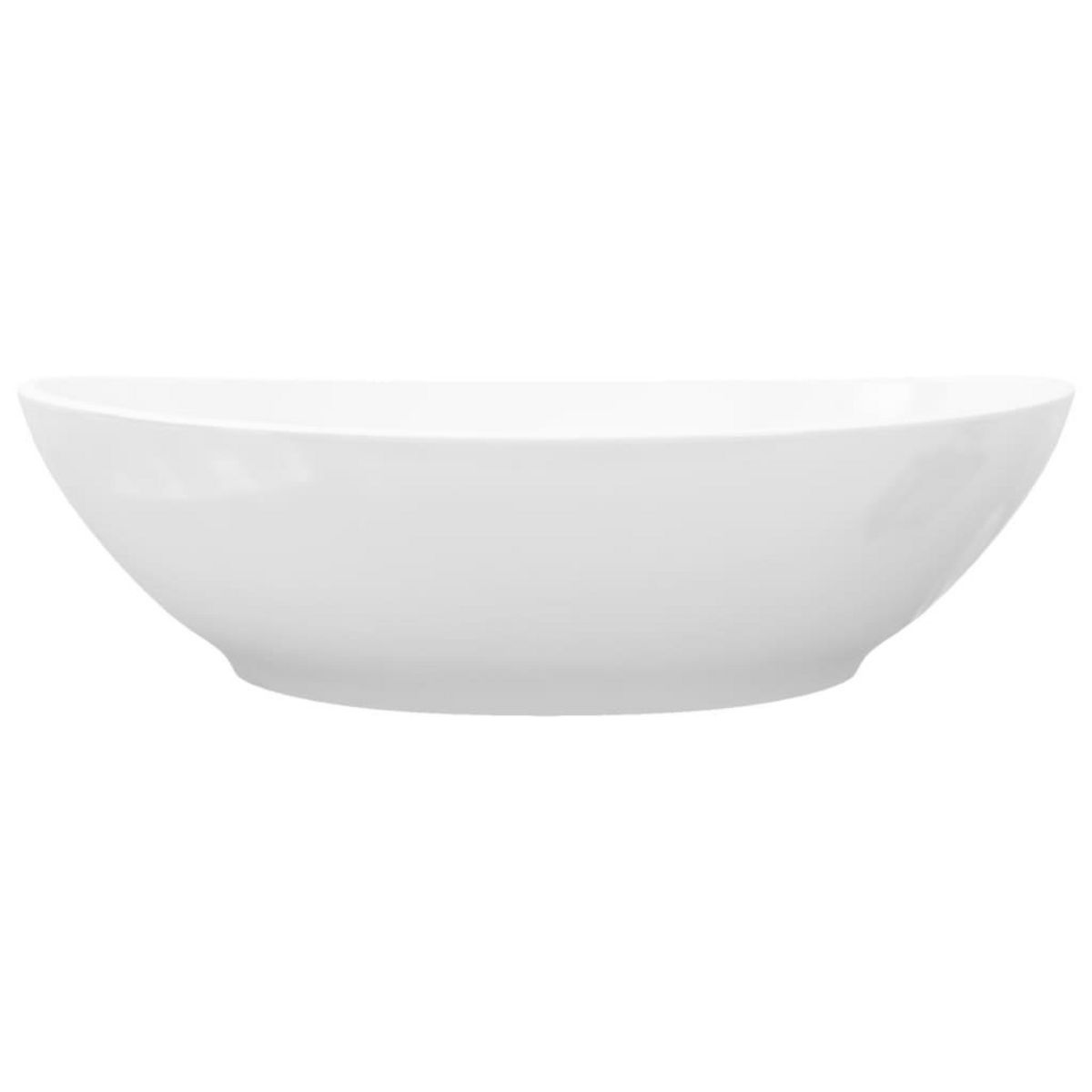 VIDAXL Lavabo en forme ovale Ceramique 40 x 33 cm Blanc