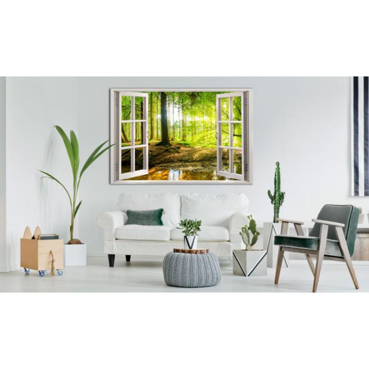 Paris Prix Tableau Imprimé  Window : View on Forest