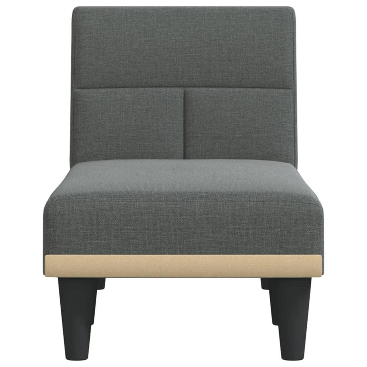 VIDAXL Chaise longue gris fonce tissu