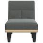 Voir la diapositive 4 : VIDAXL Chaise longue gris fonce tissu