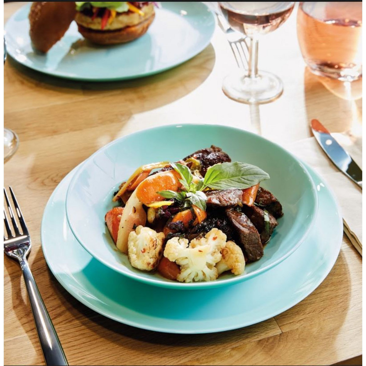 LUMINARC Service d'assiettes opale 18 pièces DIWALI Turquoise