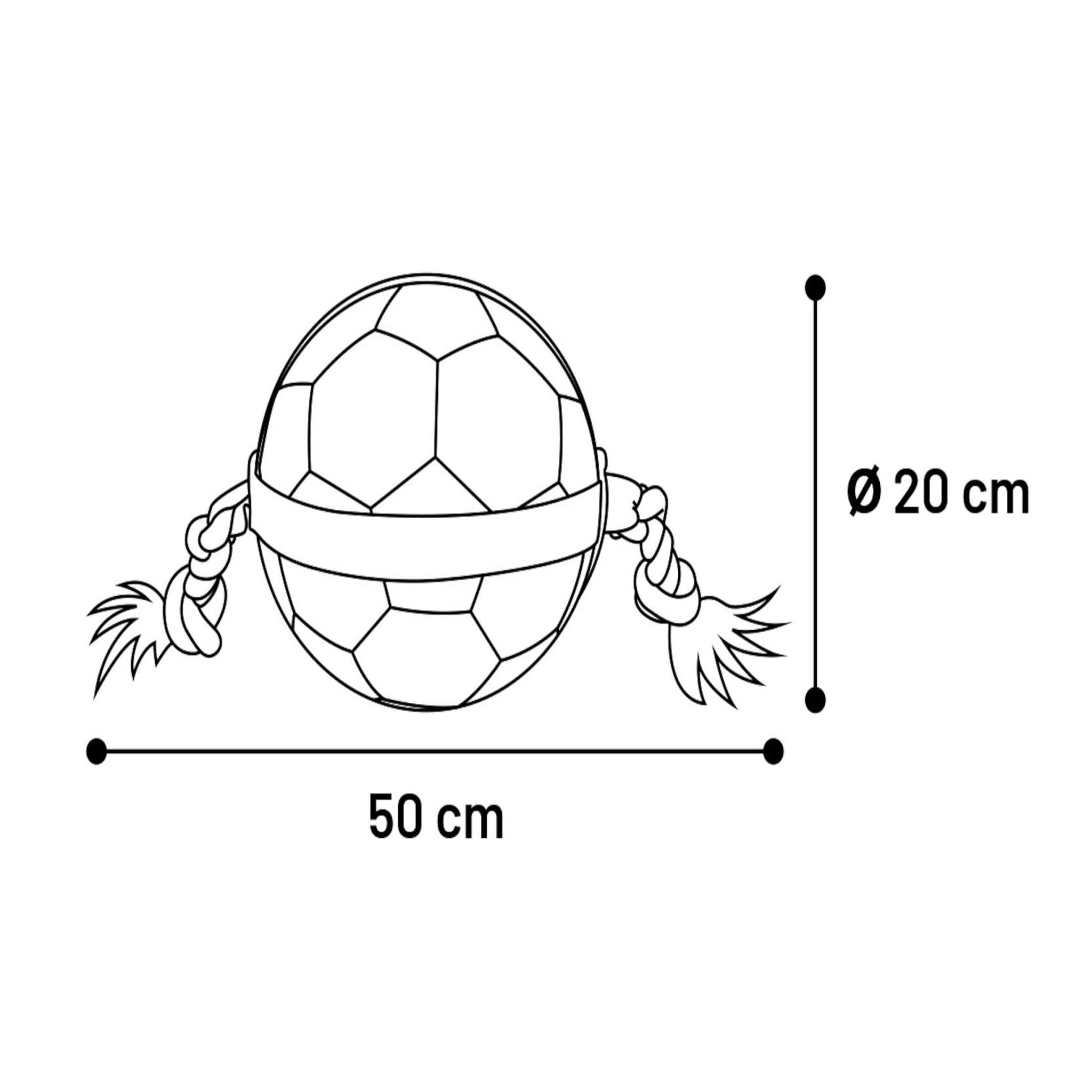 Voir la diapositive 4 : Eden Ballon de football matchball pour chien 20 cm avec corde