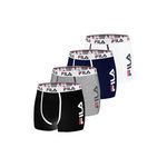 FILA Lot de 4 Boxers Homme FILA 5040 coton couleur assorties. Coloris disponibles : Gris