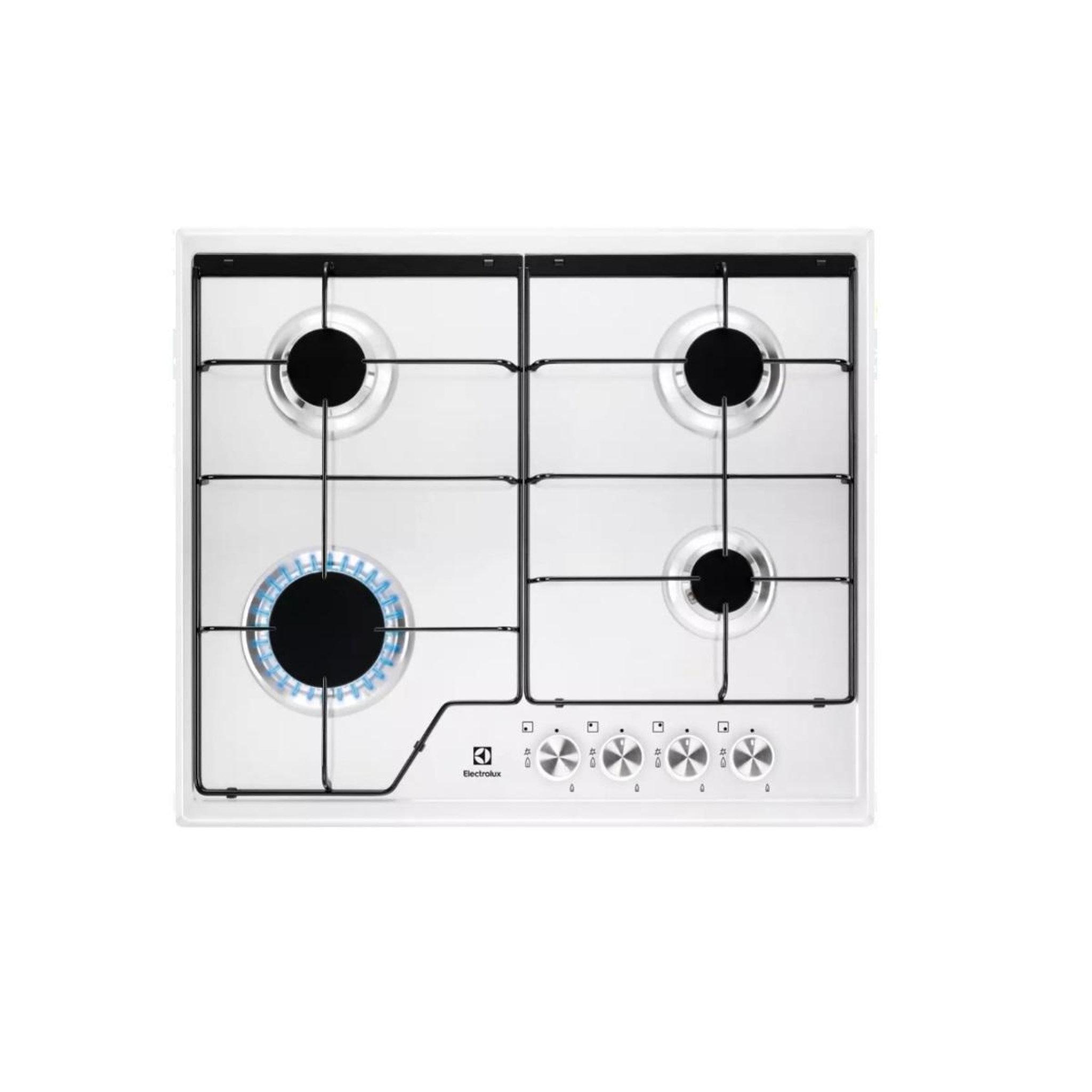 ELECTROLUX Table de cuisson gaz 60cm 4 feux 7700w noir - kgs6424w