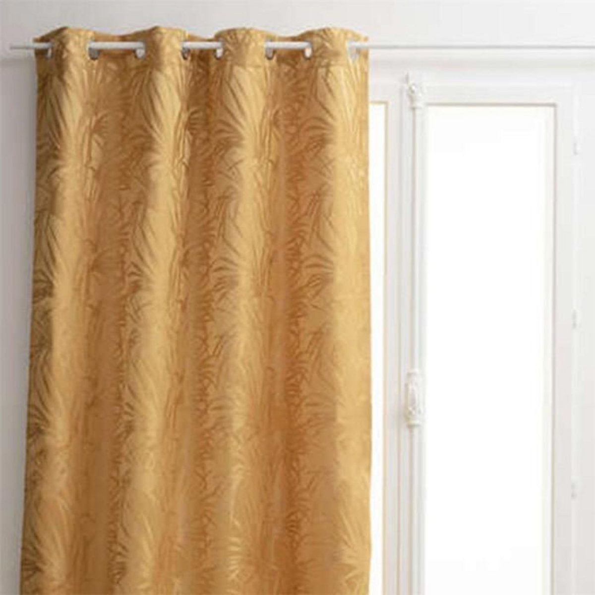 ATMOSPHERA Rideau Occultant Jacquard  Kai  140x260cm Ocre