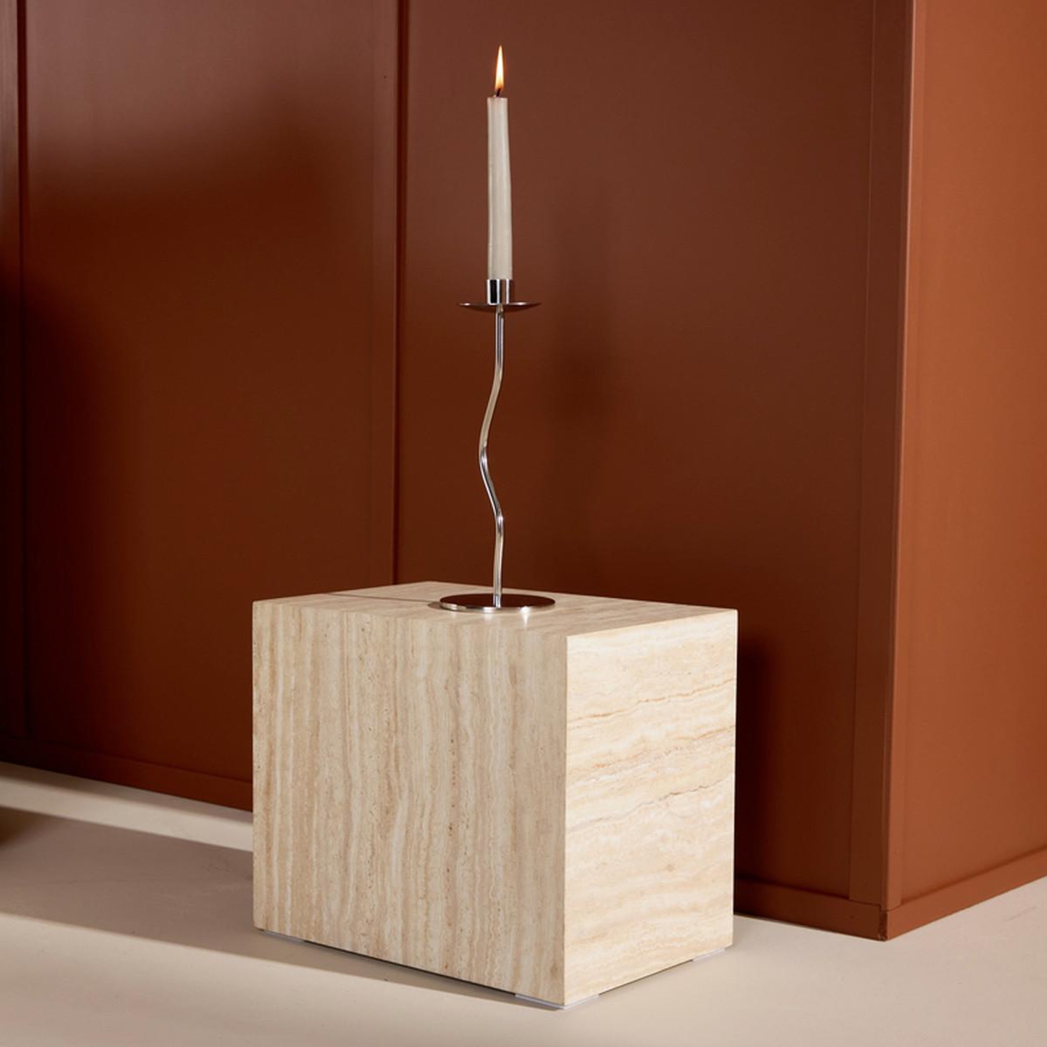 Voir la diapositive 5 : Paris Prix Table d'appoint effet travertin  york  35cm beige