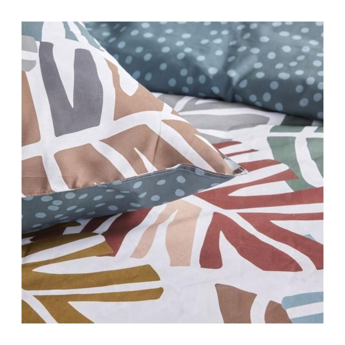 Today Parure de couette - TODAY - Sunshine 0.18 - 220x240cm - 2 personnes - Imprimée - Coton 57 fils