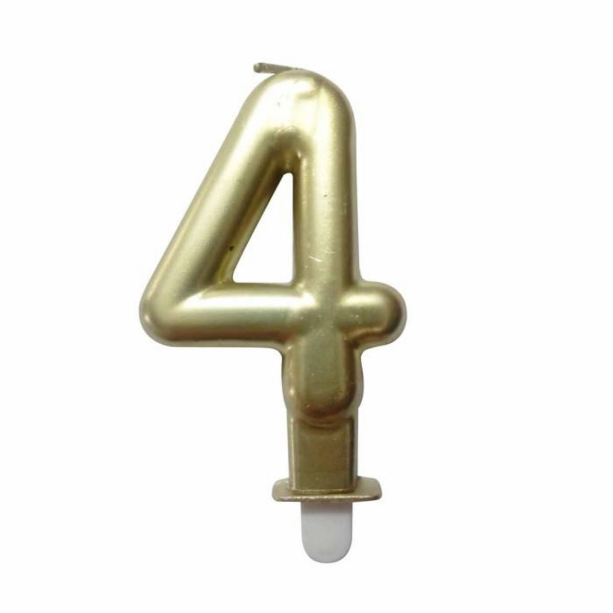 Paris Prix Bougie d'Anniversaire  Chiffre 4  7cm Or