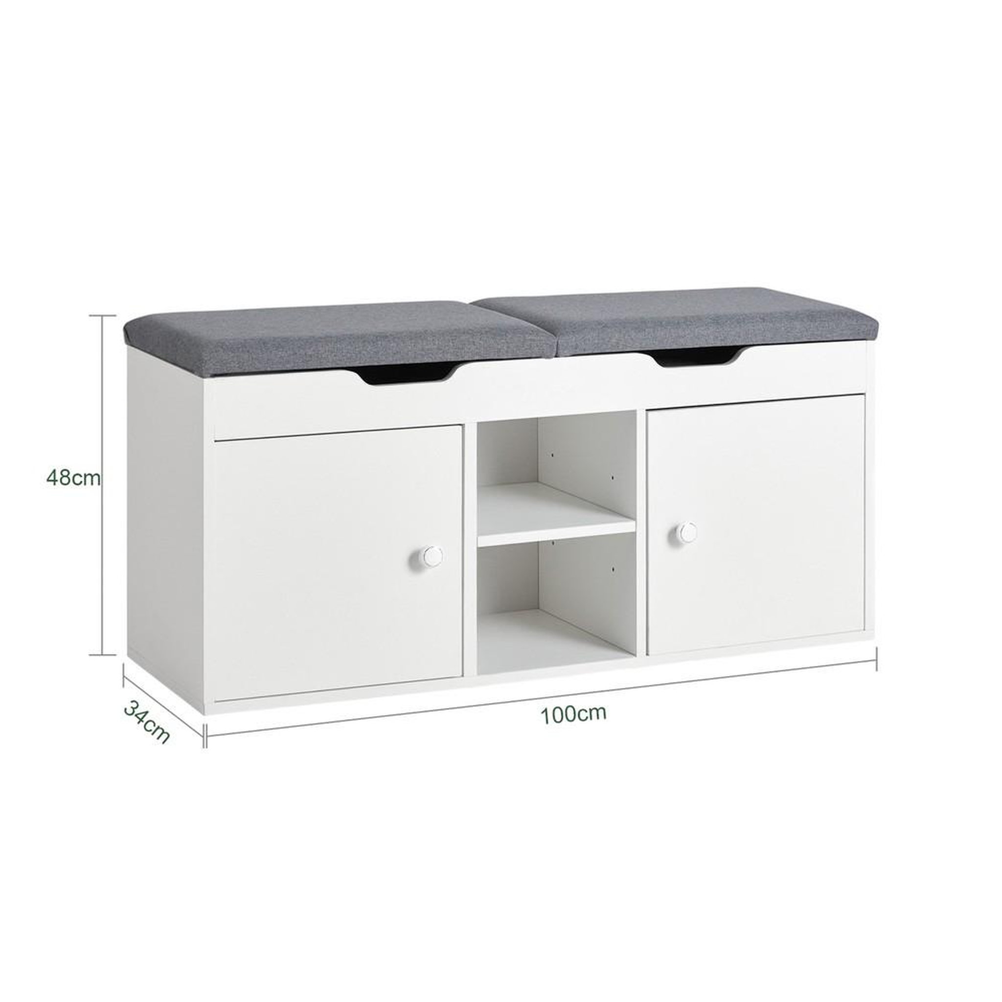 Voir la diapositive 3 : SOBUY SoBuy - Banc de rangement à chaussures avec 2 tiroirs - Moderne - FSR96