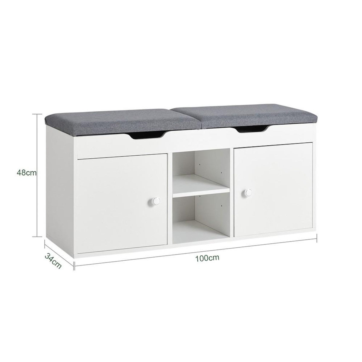 SOBUY SoBuy - Banc de rangement à chaussures avec 2 tiroirs - Moderne - FSR96