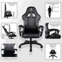 Voir la diapositive 3 : Subsonic Chaise gaming ou de bureau GEM, dossier ergonomique inclinable, coussin lombaire, hauteur réglable