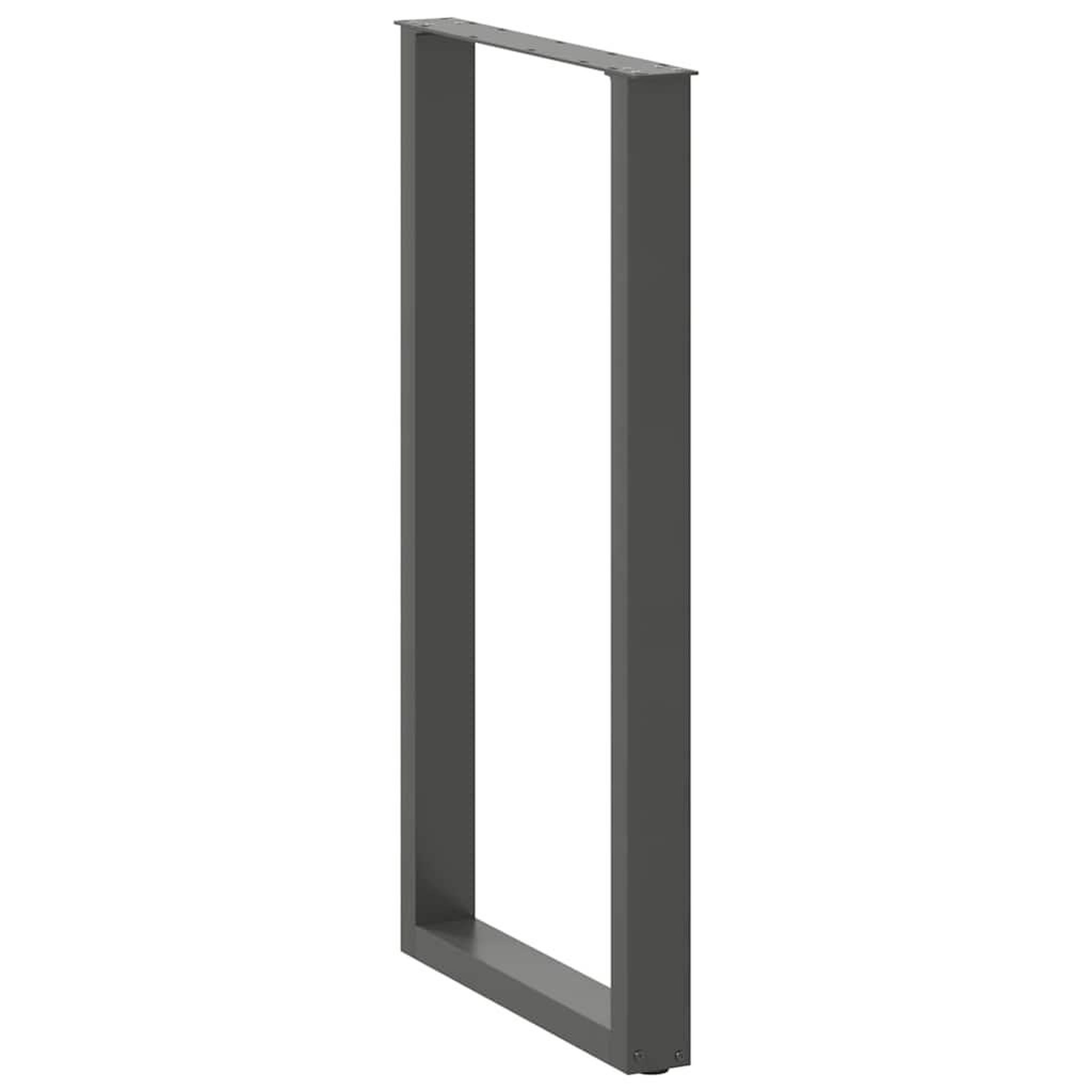 Voir la diapositive 4 : VIDAXL Pieds de table basse forme de U 2 pcs anthracite 60x(110-111)cm