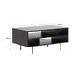 Voir la diapositive 4 : BEST MOBILIER Monica - table basse - noir - 5 niches - 100 cm