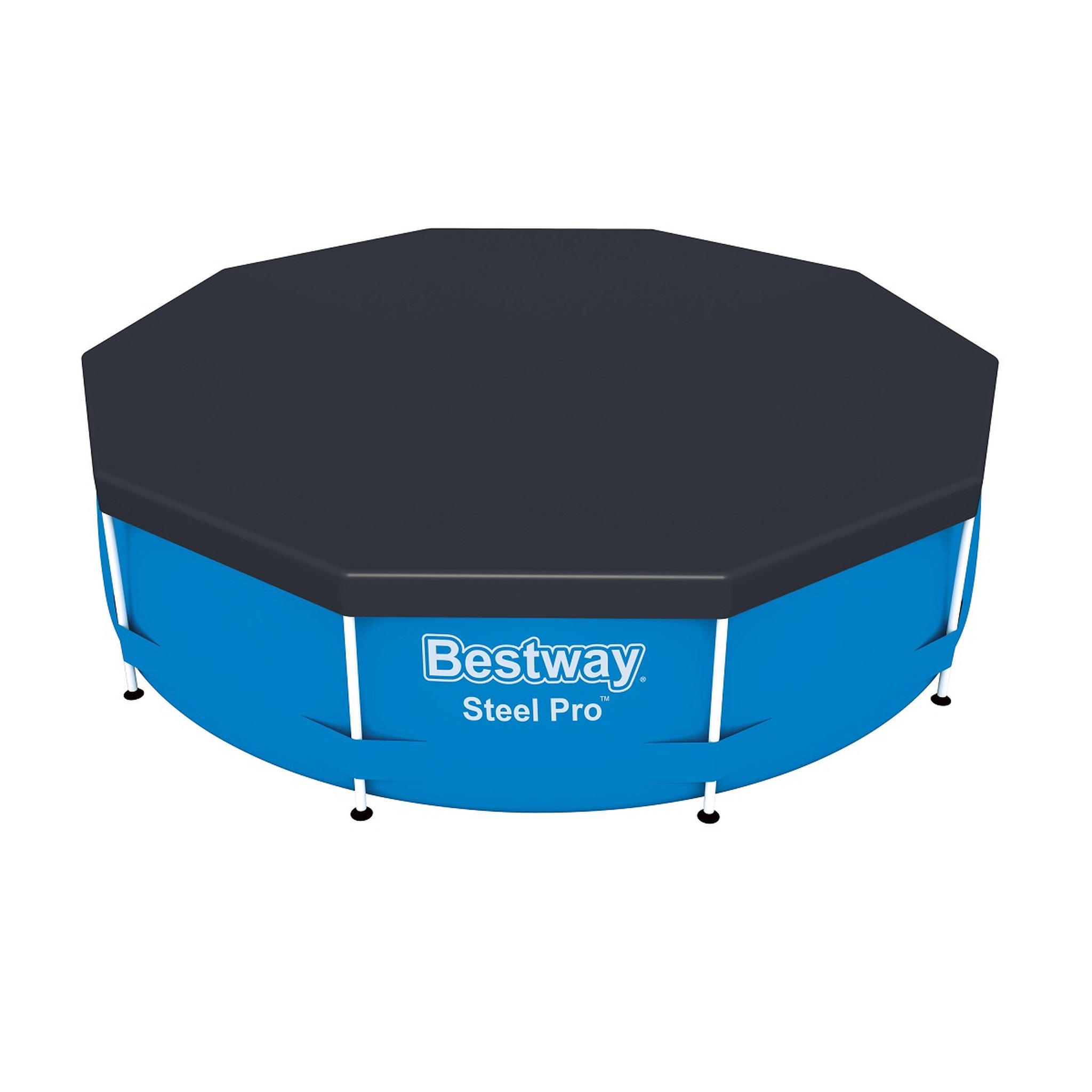 Voir la diapositive 3 : BESTWAY Bâche 4 saisons pour piscine hors sol Steel Pro&trade; ronde diamètre 305 cm