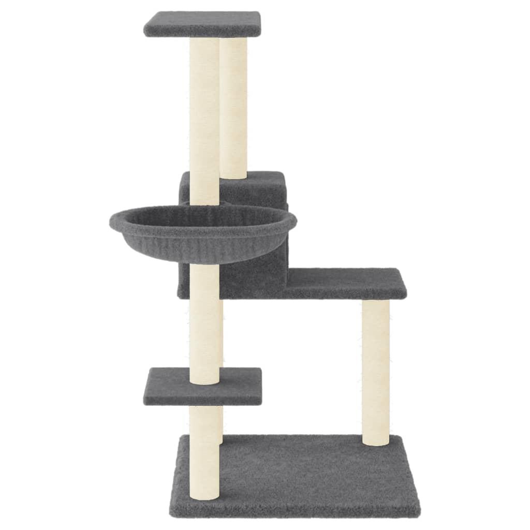 Voir la diapositive 4 : VIDAXL Arbre a chat avec griffoirs en sisal gris fonce 95 cm