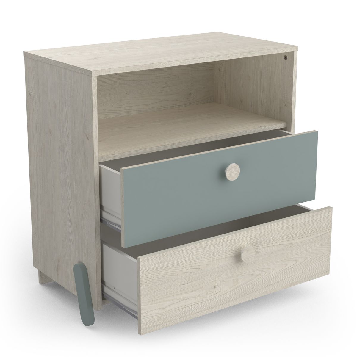 Commode enfant 1 niches 2 tiroirs L73cm NOLAN