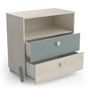 Voir la diapositive 4 : Commode enfant 1 niches 2 tiroirs L73cm NOLAN