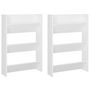 Voir la diapositive 2 : VIDAXL Armoires a chaussures murales 2 pcs Blanc 60x18x90 cm Agglomere