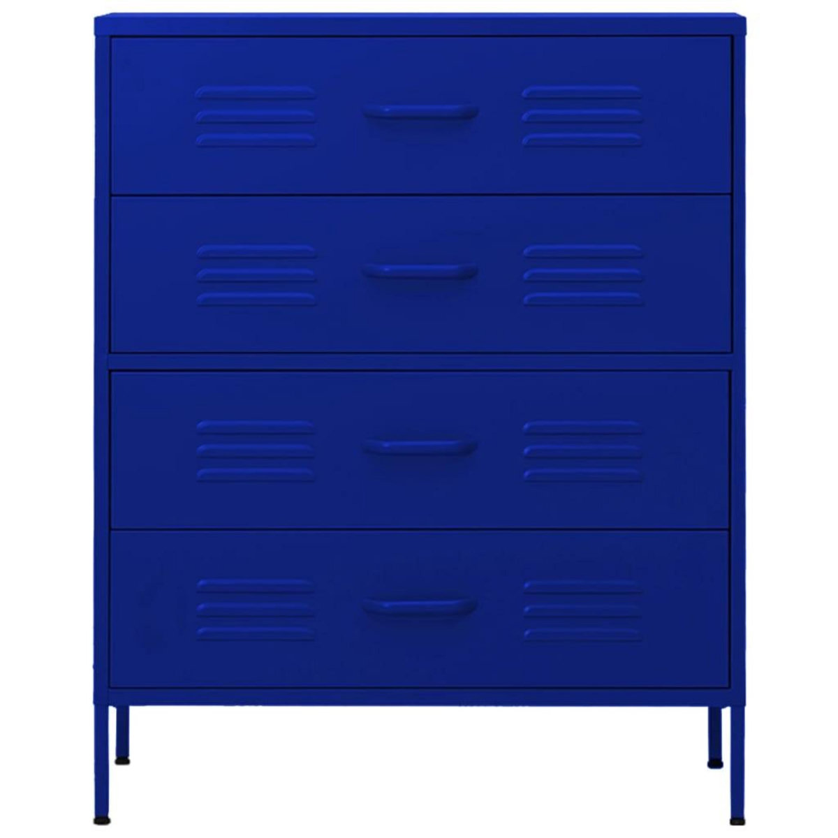 VIDAXL Commode Bleu marine 80x35x101,5 cm Acier