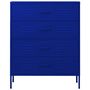 Voir la diapositive 3 : VIDAXL Commode Bleu marine 80x35x101,5 cm Acier