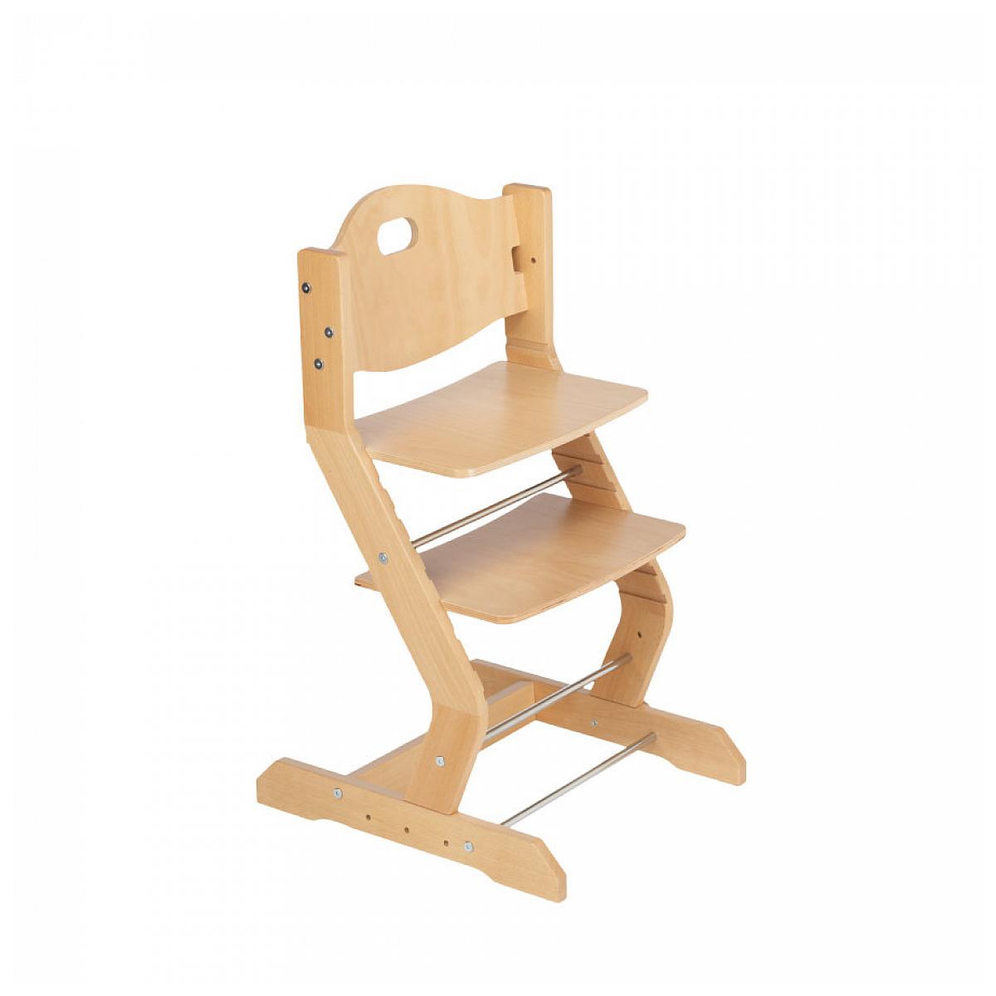 Voir la diapositive 1 : TISSI Chaise haute pour enfant en hêtre massif naturel