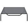Voir la diapositive 5 : VIDAXL Lit sureleve pour chien gris 130x80x20 cm textilene et acier