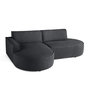 Voir la diapositive 4 : LISA DESIGN Spiaggia - canapé d'angle gauche - forme arrondie - 4 places - en velours côtelé