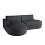 Voir la diapositive 4 : LISA DESIGN Spiaggia - canapé d'angle gauche - forme arrondie - 4 places - en velours côtelé