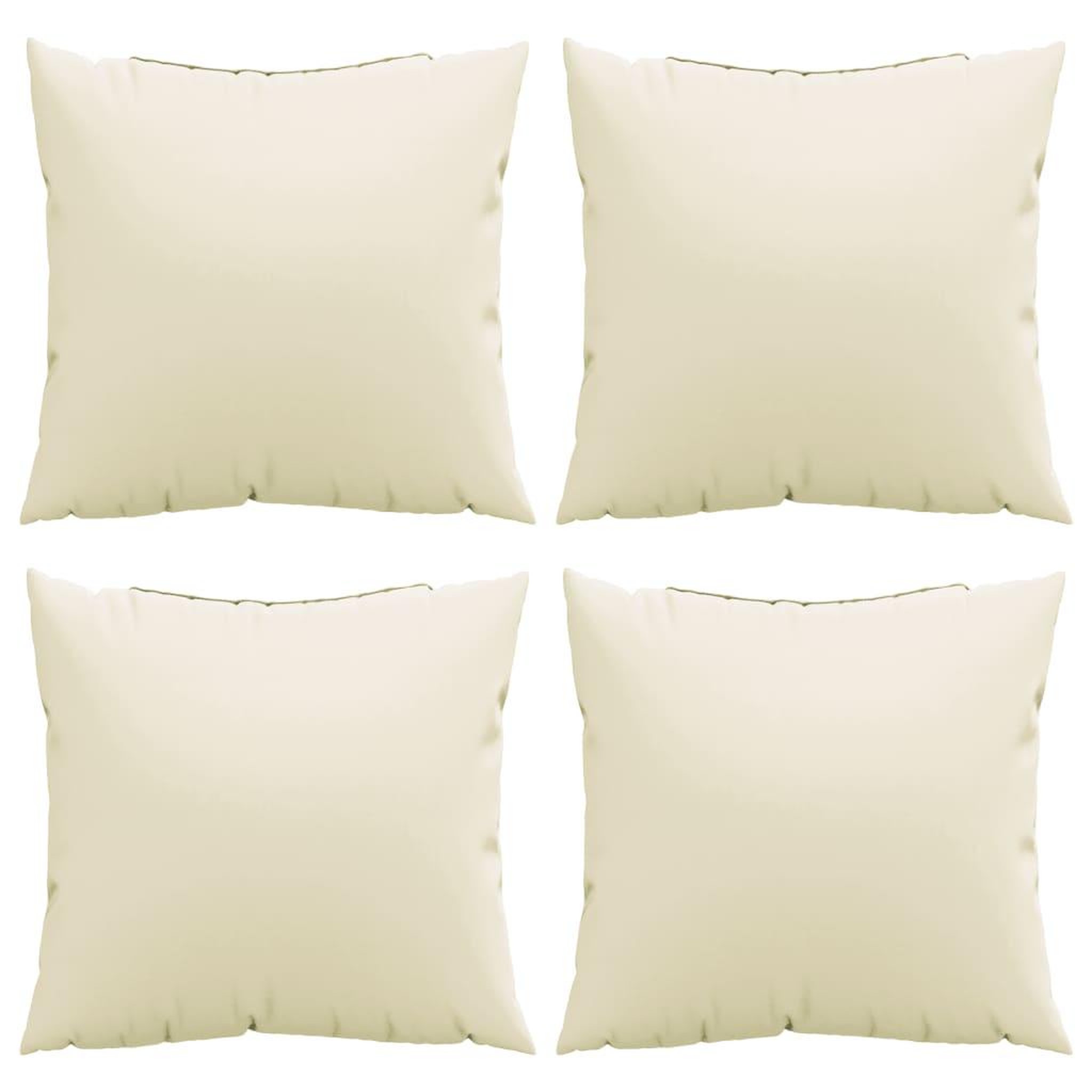 Voir la diapositive 4 : VIDAXL Coussins de canape lot de 4 creme 40x40 cm tissu