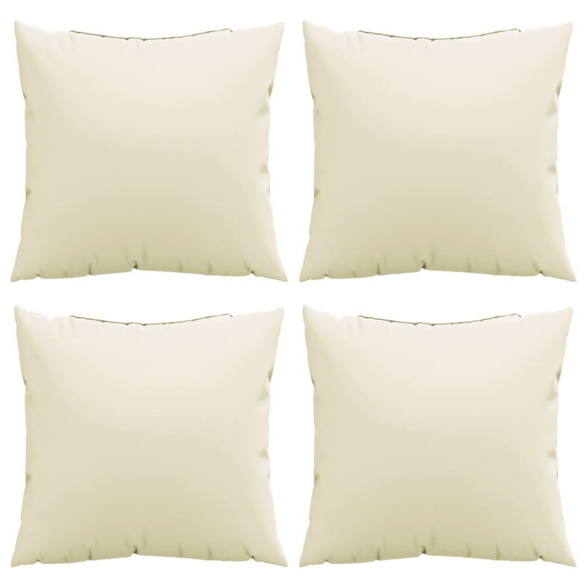 VIDAXL Coussins de canape lot de 4 creme 40x40 cm tissu