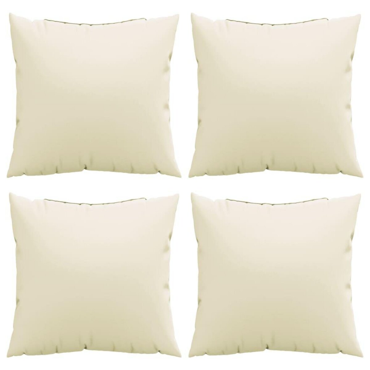 VIDAXL Coussins de canape lot de 4 creme 40x40 cm tissu