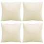 Voir la diapositive 4 : VIDAXL Coussins de canape lot de 4 creme 40x40 cm tissu
