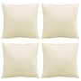 Voir la diapositive 4 : VIDAXL Coussins de canape lot de 4 creme 40x40 cm tissu