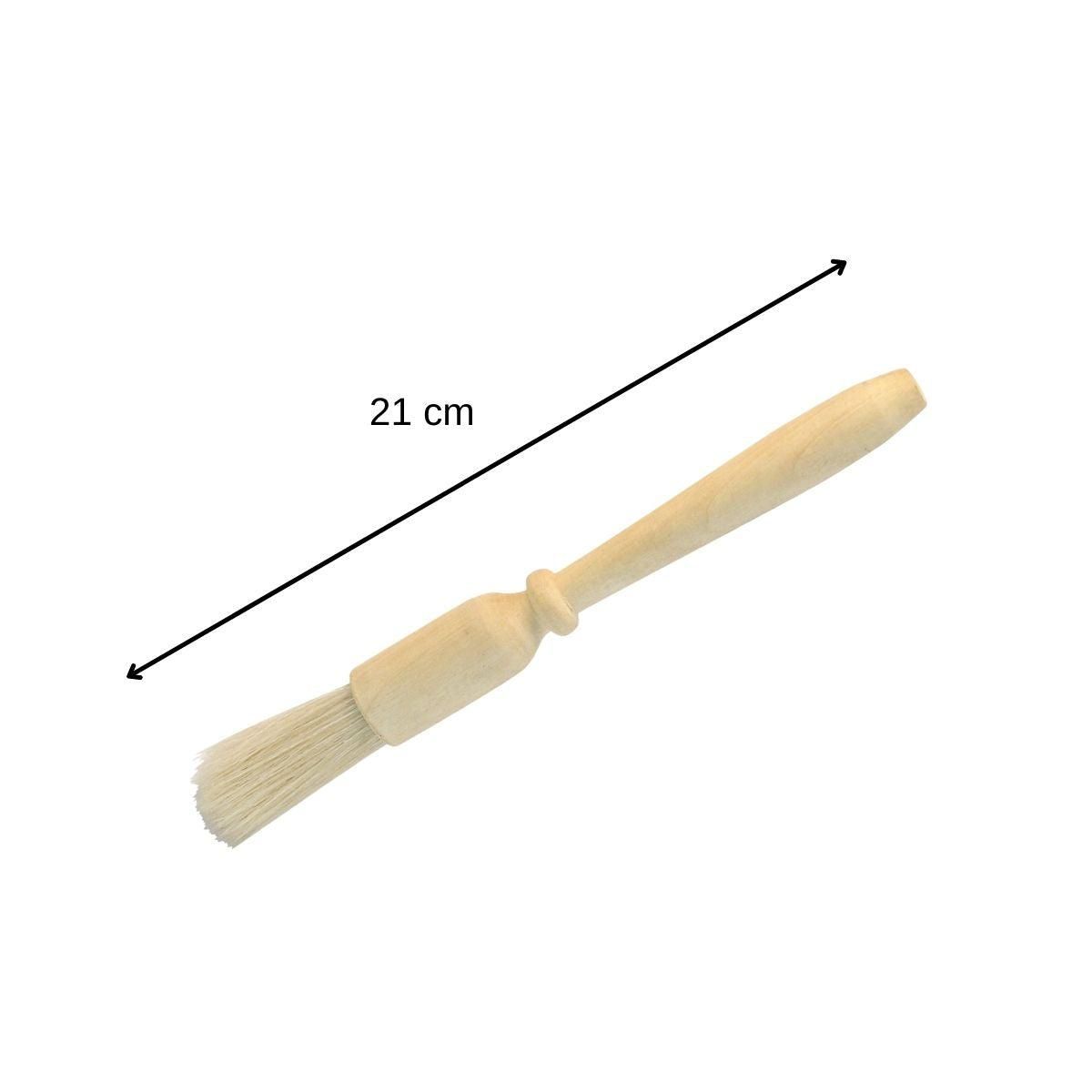 Fackelmann Ensemble de 2 Pinceaux de cuisine et de pâtisserie 18 cm en poils de porc Fackelmann Wood Edition